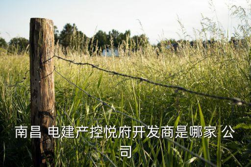 南昌 電建產控悅府開發(fā)商是哪家 公司