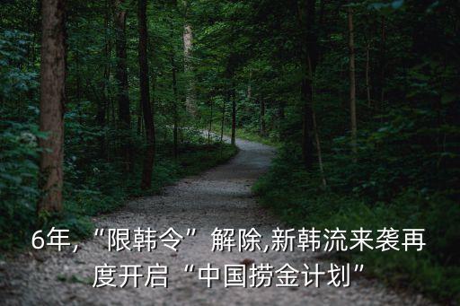 6年,“限韓令”解除,新韓流來襲再度開啟“中國撈金計(jì)劃”