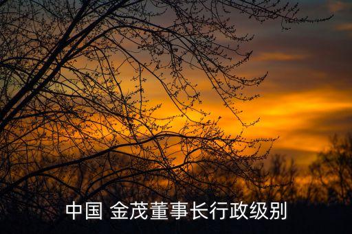 中國(guó) 金茂董事長(zhǎng)行政級(jí)別