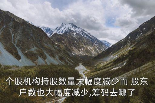個股機(jī)構(gòu)持股數(shù)量大幅度減少而 股東戶數(shù)也大幅度減少,籌碼去哪了