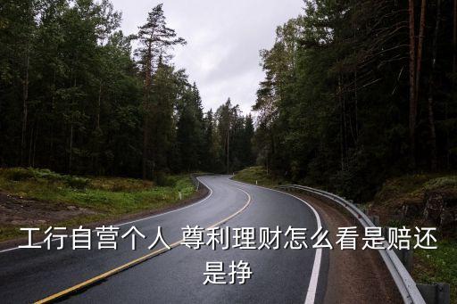 工行自營個人 尊利理財(cái)怎么看是賠還是掙