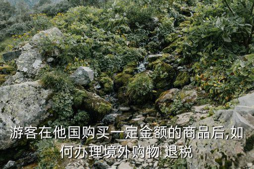 游客在他國(guó)購(gòu)買(mǎi)一定金額的商品后,如何辦理境外購(gòu)物 退稅