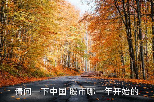 請(qǐng)問(wèn)一下中國(guó) 股市哪一年開(kāi)始的