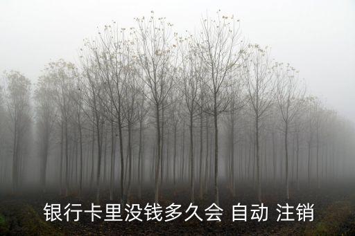  銀行卡里沒錢多久會(huì) 自動(dòng) 注銷