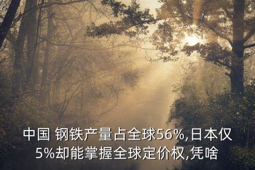 中國 鋼鐵產(chǎn)量占全球56%,日本僅5%卻能掌握全球定價(jià)權(quán),憑啥