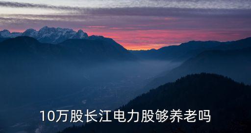 10萬股長(zhǎng)江電力股夠養(yǎng)老嗎
