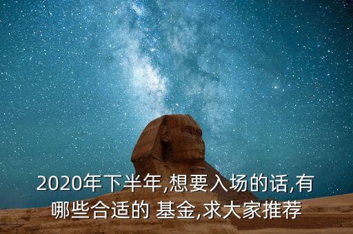 2020年下半年,想要入場(chǎng)的話,有哪些合適的 基金,求大家推薦