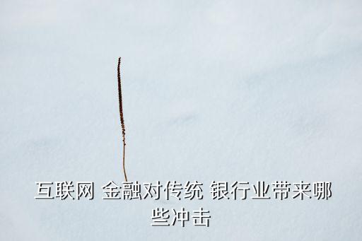  互聯(lián)網(wǎng) 金融對(duì)傳統(tǒng) 銀行業(yè)帶來哪些沖擊