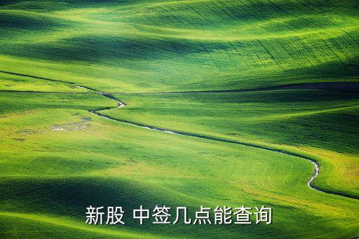 新股 中簽幾點(diǎn)能查詢(xún)