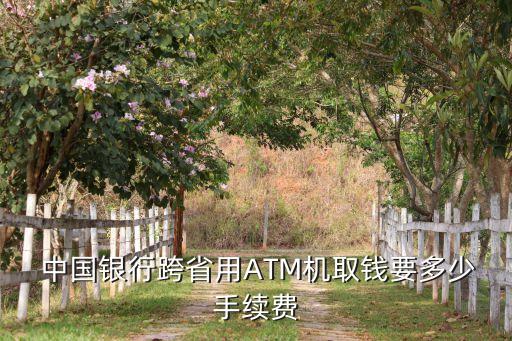  中國(guó)銀行跨省用ATM機(jī)取錢(qián)要多少手續(xù)費(fèi)