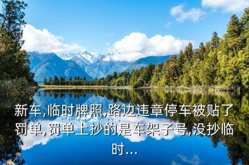 新車,臨時牌照,路邊違章停車被貼了罰單,罰單上抄的是車架子號,沒抄臨時...