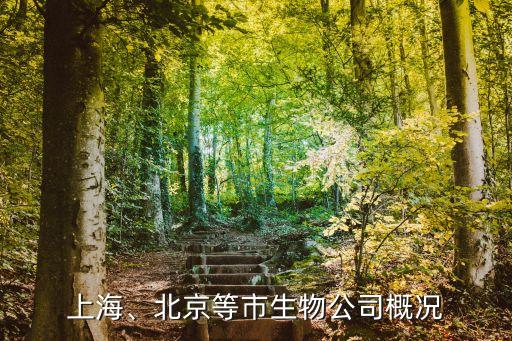 上海、北京等市生物公司概況