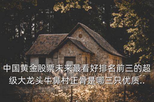 中國黃金股票未來最看好排名前三的超級(jí)大龍頭牛鼻村正骨是哪三只優(yōu)質(zhì)...