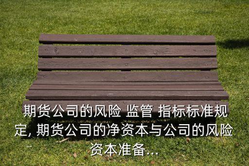  期貨公司的風險 監(jiān)管 指標標準規(guī)定, 期貨公司的凈資本與公司的風險資本準備...