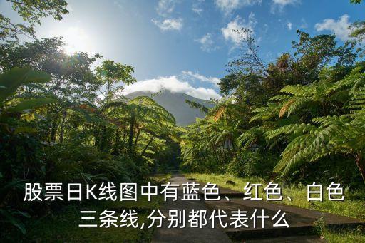  股票日K線圖中有藍(lán)色、紅色、白色 三條線,分別都代表什么