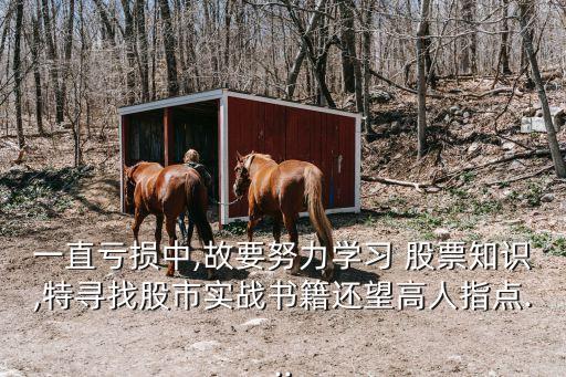 一直虧損中,故要努力學(xué)習(xí) 股票知識,特尋找股市實(shí)戰(zhàn)書籍還望高人指點(diǎn)...