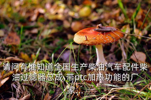 請(qǐng)問有誰(shuí)知道全國(guó)生產(chǎn)柴油汽車配件柴油過(guò)濾器總成,帶ptc加熱功能的廠家...