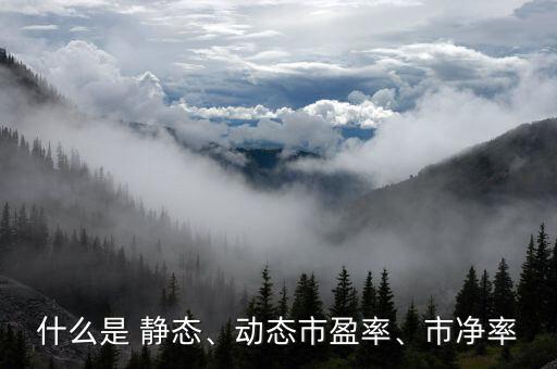 什么是 靜態(tài)、動態(tài)市盈率、市凈率