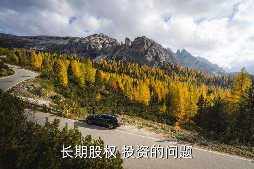 長期股權 投資的問題