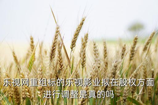 樂視網(wǎng)重組標的樂視影業(yè)擬在股權(quán)方面進行調(diào)整是真的嗎