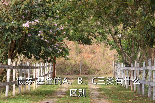  債券 基金的A、B、C三類有什么區(qū)別