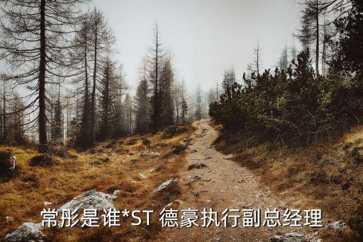 常彤是誰(shuí)*ST 德豪執(zhí)行副總經(jīng)理
