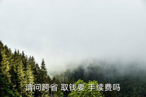請問跨省 取錢要 手續(xù)費(fèi)嗎