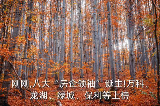剛剛,八大“房企領(lǐng)袖”誕生!萬(wàn)科、龍湖、綠城、保利等上榜
