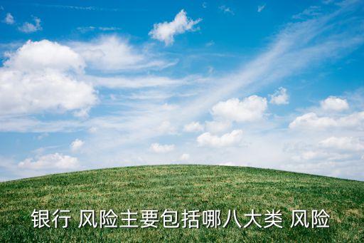 銀行 風(fēng)險(xiǎn)主要包括哪八大類(lèi) 風(fēng)險(xiǎn)