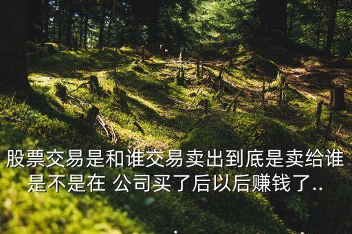 股票交易是和誰(shuí)交易賣出到底是賣給誰(shuí)是不是在 公司買了后以后賺錢了...
