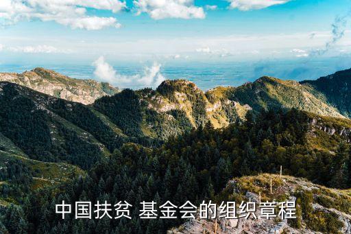 中國扶貧 基金會(huì)的組織章程