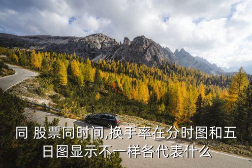 同 股票同時(shí)間,換手率在分時(shí)圖和五日圖顯示不一樣各代表什么