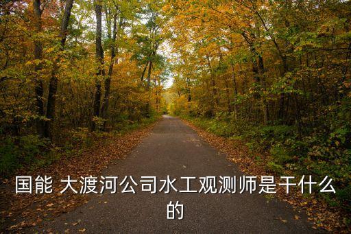國能 大渡河公司水工觀測師是干什么的