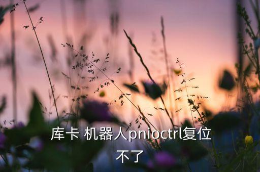  庫卡 機器人pnioctrl復位不了