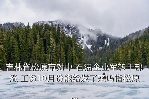 吉林省松原市對中 石油企業(yè)軍轉干部漲 工資10月份能給發(fā)了來嗎指松原...