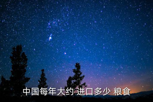 中國(guó)每年大約 進(jìn)口多少 糧食