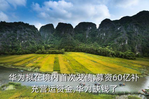 華為擬在境內(nèi)首次發(fā)債,募資60億補(bǔ)充營(yíng)運(yùn)資金,華為缺錢了