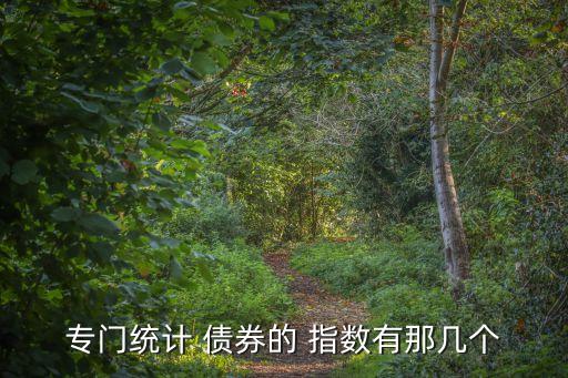 專門統計 債券的 指數有那幾個