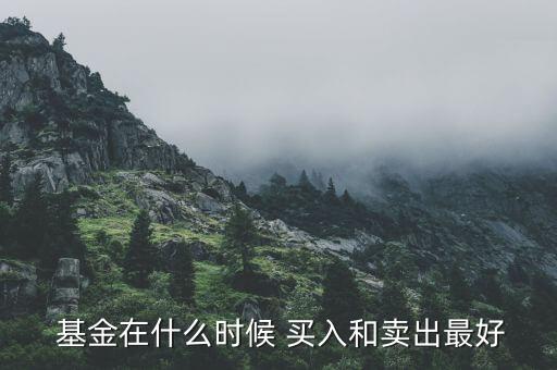  基金在什么時(shí)候 買(mǎi)入和賣(mài)出最好