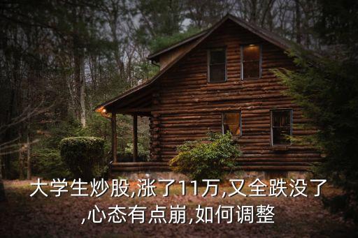 大學(xué)生炒股,漲了11萬(wàn),又全跌沒了,心態(tài)有點(diǎn)崩,如何調(diào)整
