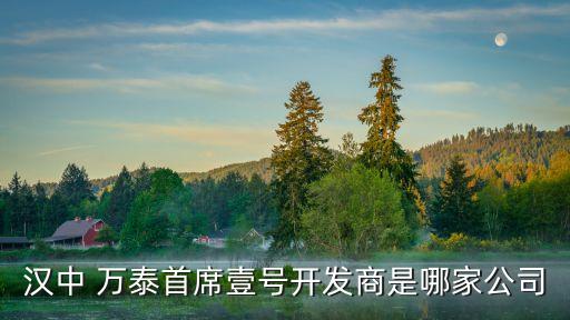 漢中 萬泰首席壹號(hào)開發(fā)商是哪家公司