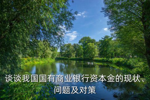 談?wù)勎覈?guó)國(guó)有商業(yè)銀行資本金的現(xiàn)狀、問(wèn)題及對(duì)策