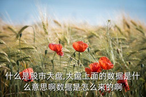 什么是股市大盤,大盤上面的數據是什么意思啊數據是怎么來的啊