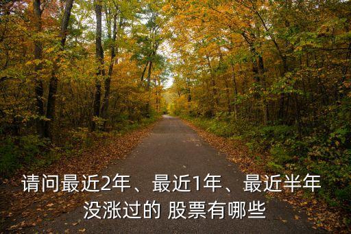 請問最近2年、最近1年、最近半年 沒漲過的 股票有哪些