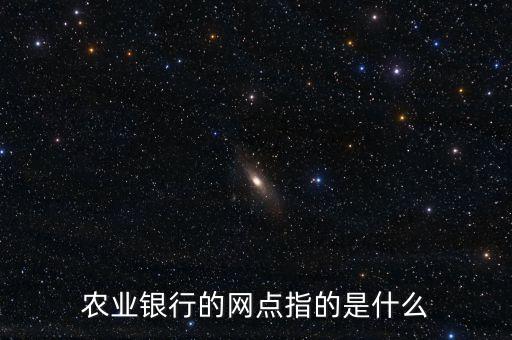 農(nóng)業(yè)銀行的網(wǎng)點指的是什么