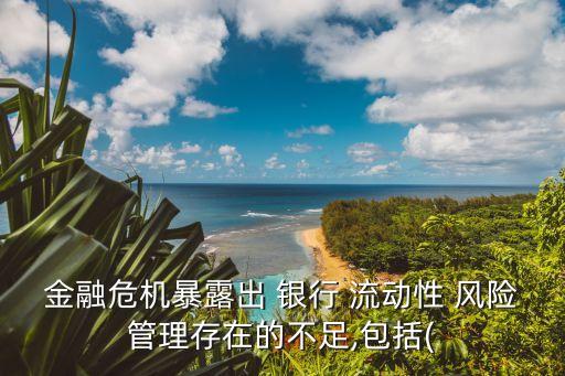 金融危機暴露出 銀行 流動性 風(fēng)險管理存在的不足,包括(