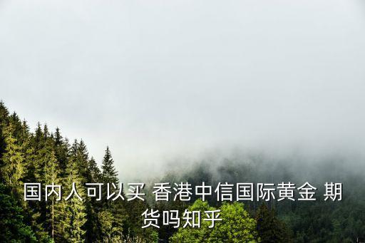 國(guó)內(nèi)人可以買 香港中信國(guó)際黃金 期貨嗎知乎