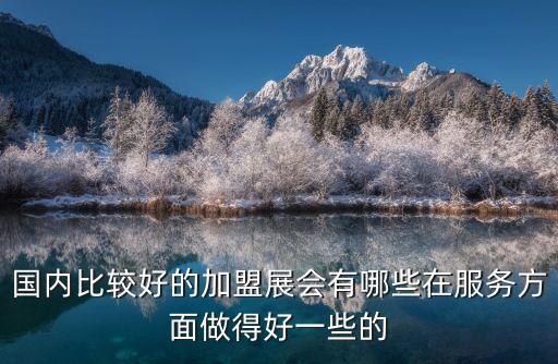國內(nèi)比較好的加盟展會(huì)有哪些在服務(wù)方面做得好一些的
