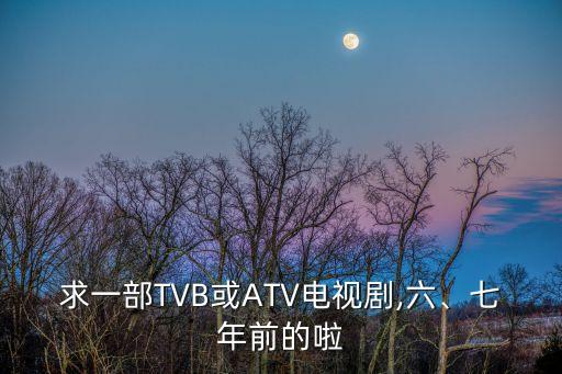 求一部TVB或ATV電視劇,六、七年前的啦