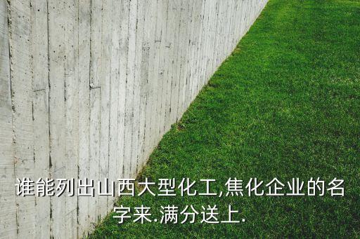 誰(shuí)能列出山西大型化工,焦化企業(yè)的名字來.滿分送上.
